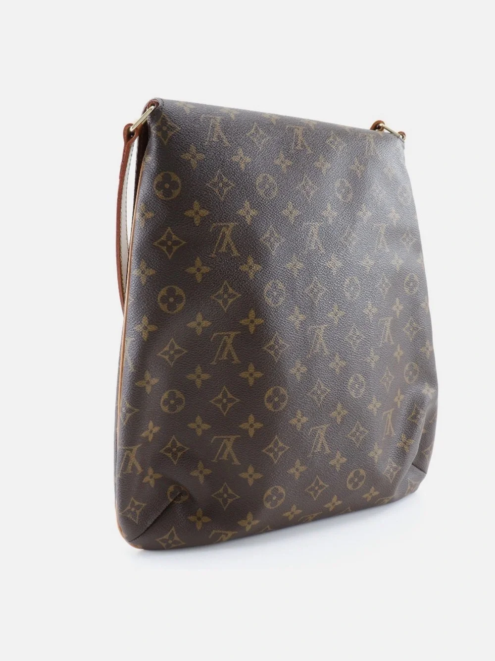 Louis Vuitton Brown Monogram Crossbody with Tan Strap